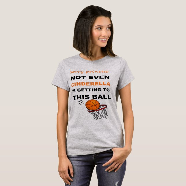 T-shirt Basket-ball de princesse (Devant entier)
