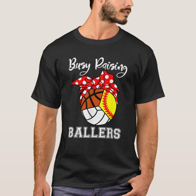 T-shirt Basket-ball de softball de ballon de levage (Devant)
