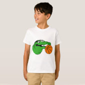 T-shirt BASKET-BALL de vitesse d'alligator aucuns mots (Devant entier)