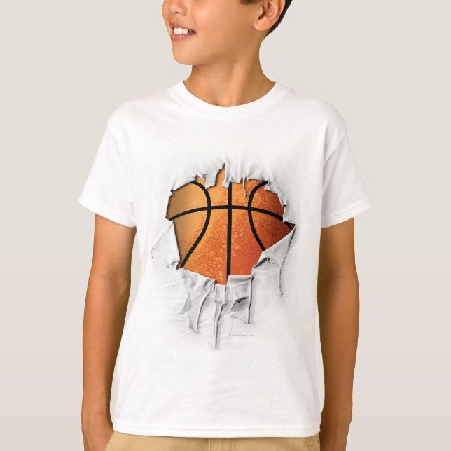 T-shirt Basket-ball déchiré (numéro et nom) (Devant)