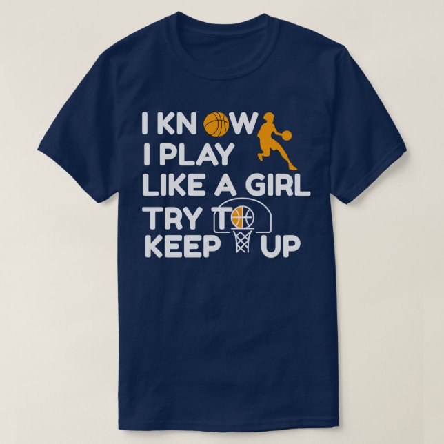 T-shirt Basket-ball Dit Femmes Fille (Design devant)
