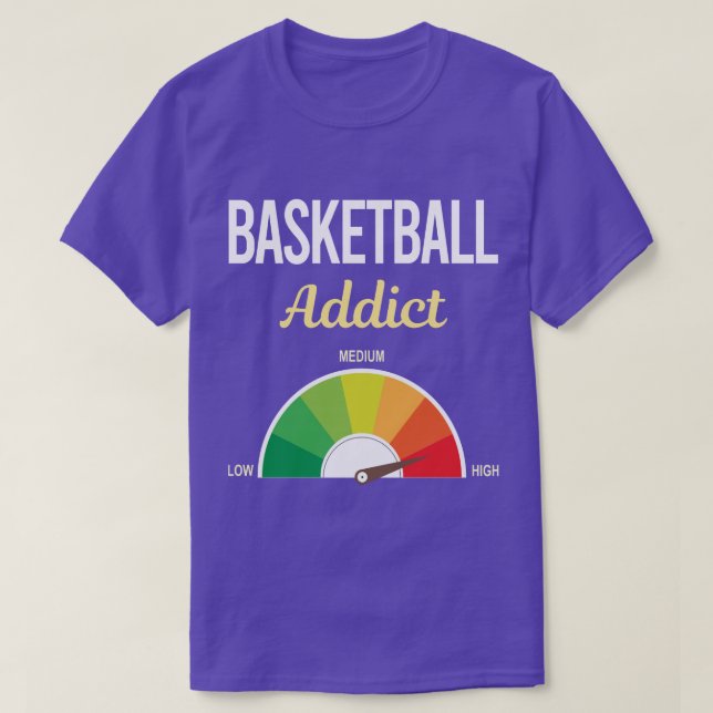 T-shirt Basket-ball Drôle Addict (Design devant)