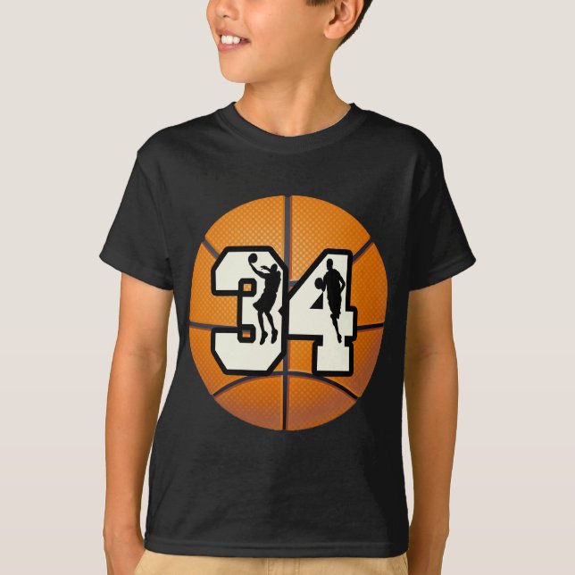 T-shirt Basket-ball du numéro 34 (Devant)