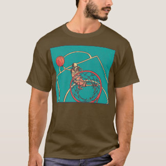 T-shirt Basket-ball Dunking Squelette Basket Lecteur Baske