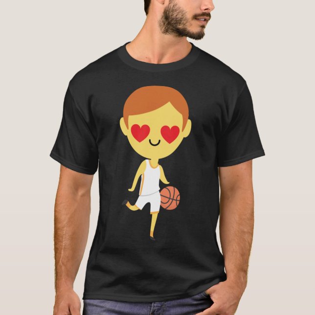 T-shirt Basket-ball Emoji (Devant)