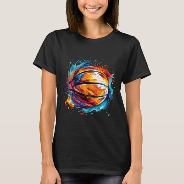 T-shirt Basket-Ball En Art Design 1 (Devant)