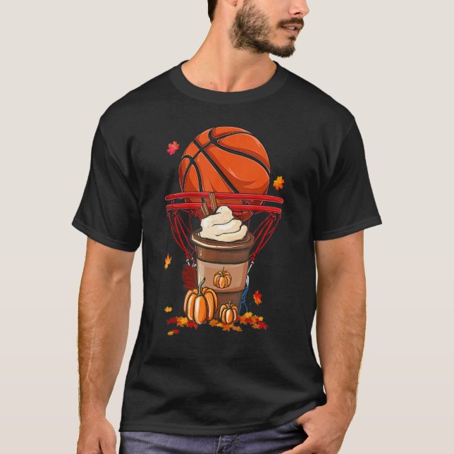 T-shirt Basket-ball en latte épice Citrouille de café de l (Devant)
