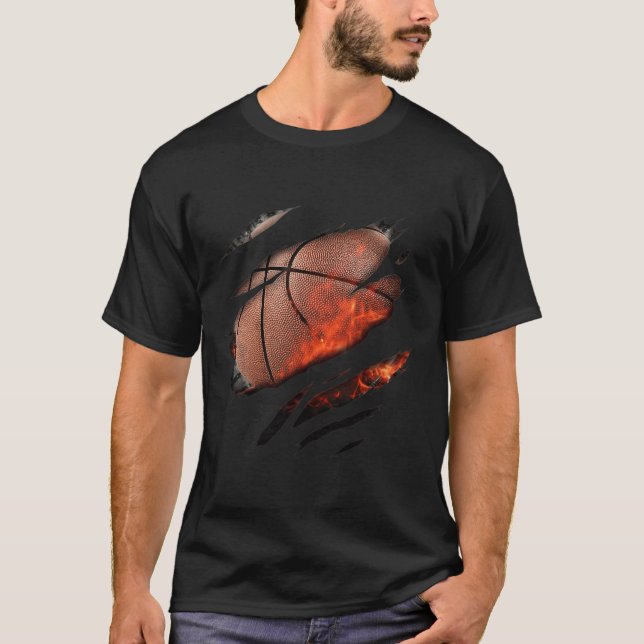 T-shirt Basket-ball en moi Design (Devant)