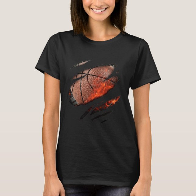 T-shirt Basket-ball en moi Design (Devant)