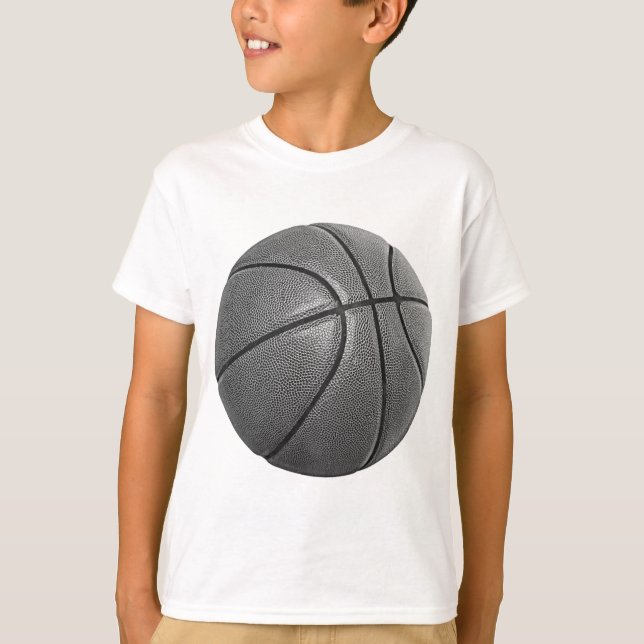 T-shirt Basket-ball en niveaux de gris (Devant)