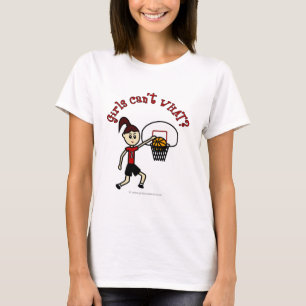 T-shirt Basket-ball féminin rouge clair