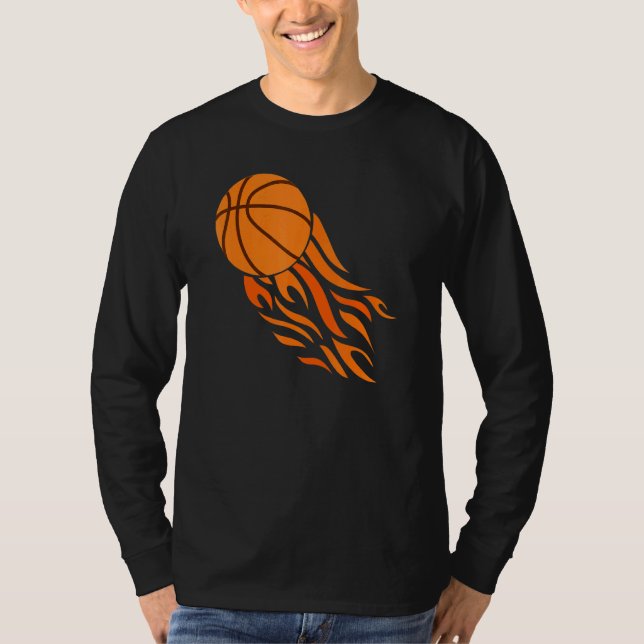 T-shirt Basket Ball Feu Joueur de tir maman papa (Devant)
