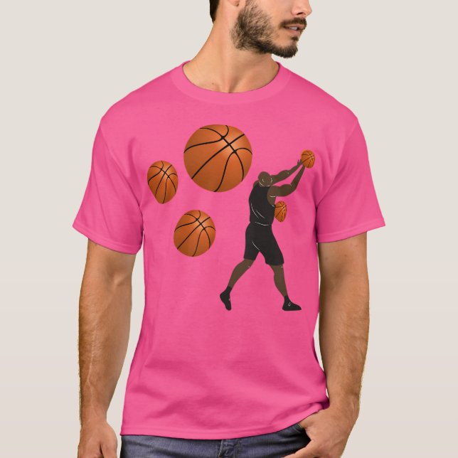 T-shirt Basket-ball géométrique Forme Basse Poly (Devant)