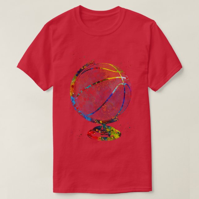 T-shirt Basket-ball Globe 4 (Design devant)