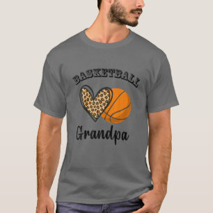 T-shirt Basket-ball Grand-pa Leopard Coeur Sports Players