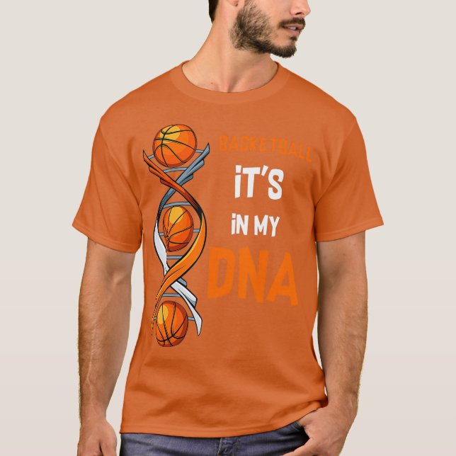 T-shirt Basket-ball Its In My DNA Funny Player Coach (Devant)
