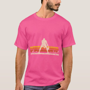 T-shirt Basket-ball-joueur rétro vintage