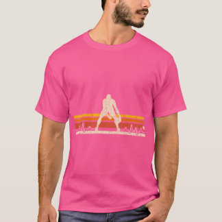T-shirt Basket-ball-joueur rétro vintage