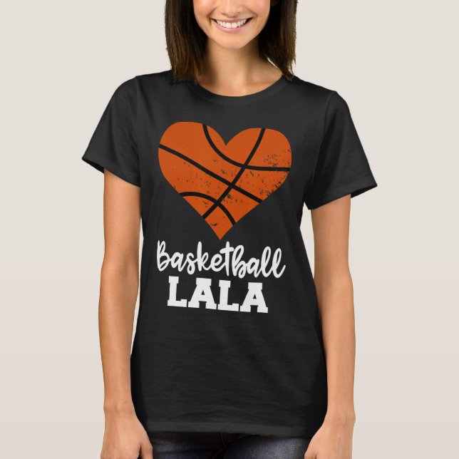 T-shirt Basket-ball LaLa Fun Basketball Heart Grandma La L (Devant)