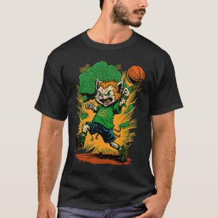 T-shirt Basket-ball Lutins de Chat Fête de la Saint-Patri