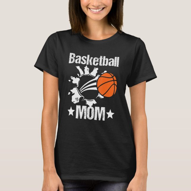T-shirt Basket-ball Maman Mignonne Novelité Perdue (Devant)