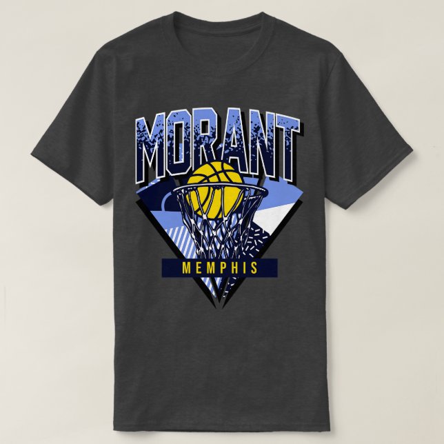T-shirt Basket-ball Morant Retro Memphis (Design devant)