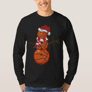 T-shirt Basket-ball Noël cadeau Snowman Basketball Chris