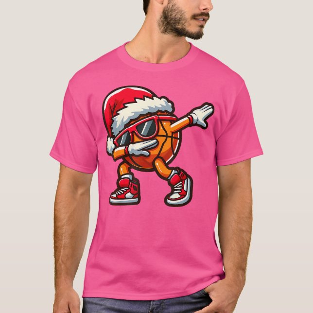 T-shirt Basket Ball Noël Dabbing Bo (Devant)