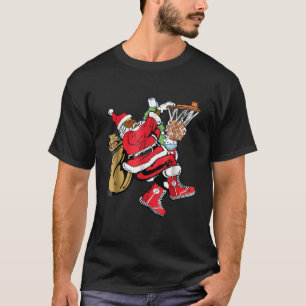 T-shirt Basket-ball Noir-Africain-Père Noël 2021