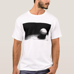 T-shirt Basket-ball noir blanc