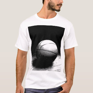 T-shirt Basket-ball noir blanc