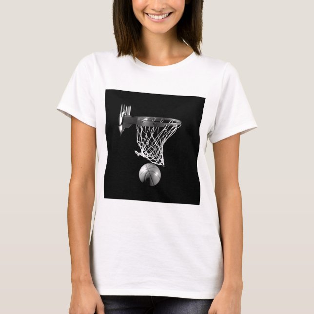 T-shirt Basket-ball noir et blanc (Devant)