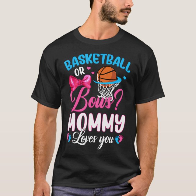 T-shirt Basket-Ball Ou Bows Maman Vous Aime Genre Bébé Rev (Devant)
