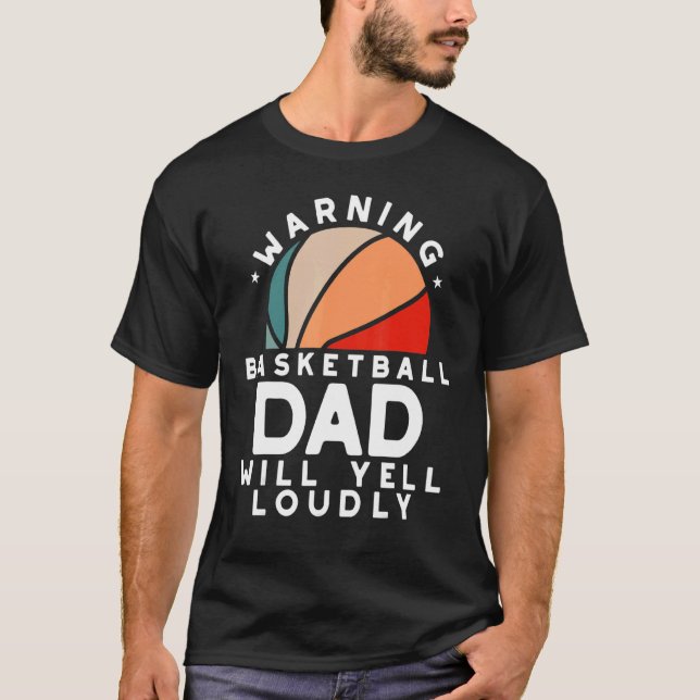 T-shirt Basket-ball Papa Avertissement Père protecteur Spo (Devant)