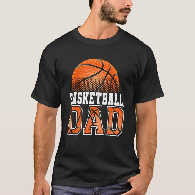 T-shirt Basket-ball Papa Fête des pères 2023 Papa Vie Mens (Devant)