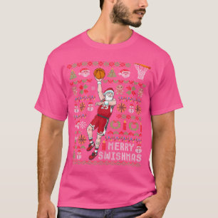 T-shirt Basket-ball Père Noël moche Noël Joyeux Swishm