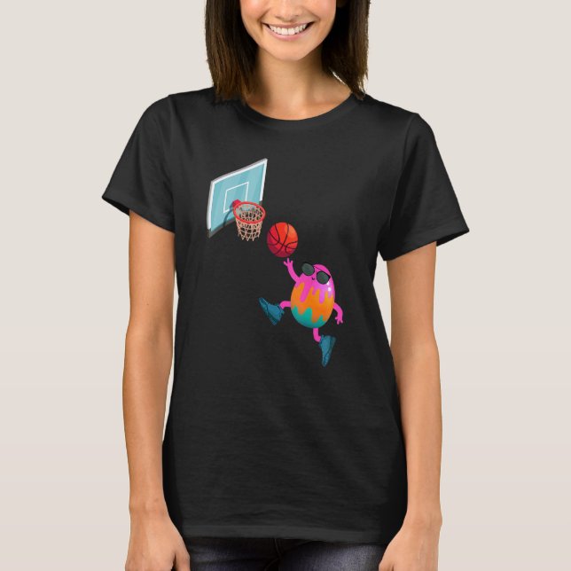 T-shirt Basket-ball player Easter Egg Funny Sports Boys Ki (Devant)