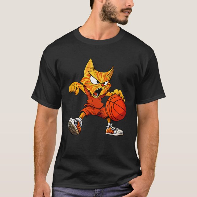 T-shirt Basket-ball pour chats (Devant)