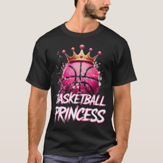 T-shirt Basket-ball Princess Rose pour Filles