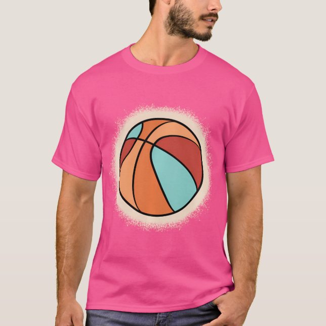 T-shirt Basket-ball rétro Hommes Femmes Enfants Basket-bal (Devant)