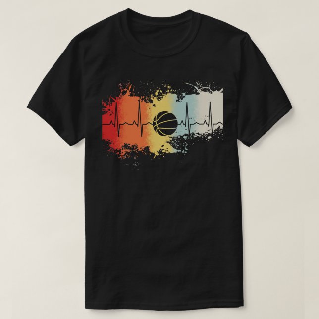 T-shirt Basket-ball Retro Vintage (Design devant)