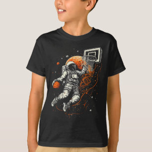 T-shirt Basket-ball spatial Cool pour enfants avec astrona