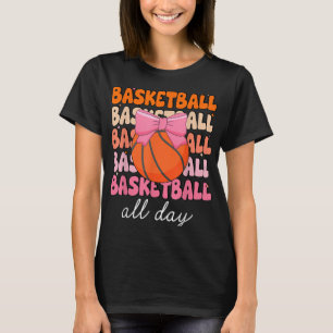 T-shirt Basket-ball Toute La Journée Amusants Design Sport