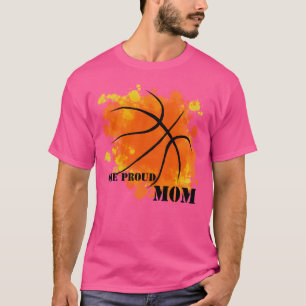T-shirt Basket-ball - Une mère fière - Orange