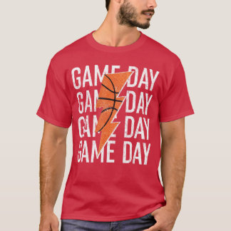 T-shirt Basket-ball vintage jour de match éclair drôle