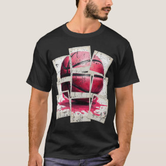 T-shirt Basket-ball vintage rose qui dégouline pour fillet