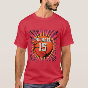 T-shirt Basket-ball Votre nom Pop Art