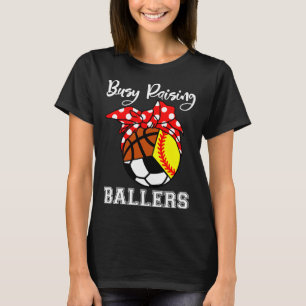 T-shirt Basket de football de softball amusant