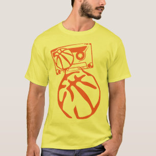 T-shirt basket k7 cassette basketball ballon musique 