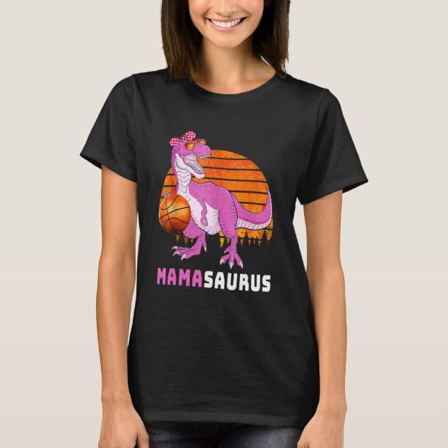 T-shirt Basket Mamasaurus Dinosaur Fête des Mères Amour M (Devant)
